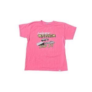 Mikey Mayhem Monster Truck Tee Youth Medium Pink Gildan Send It Shirt